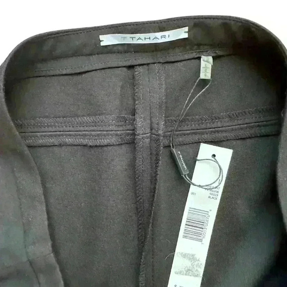 NWT T Tahari Black Slim Tori Pants Sz L - Picture 4 of 6